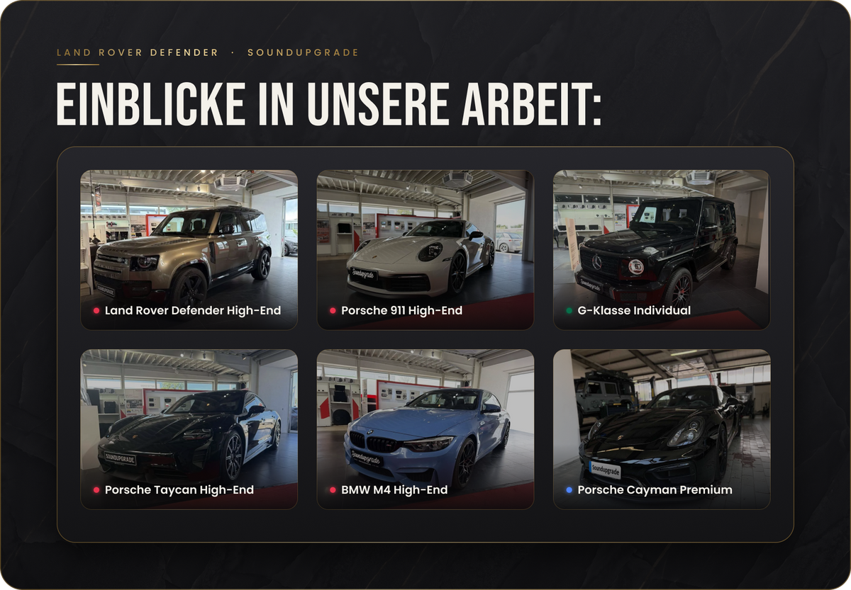 Land Rover Defender Soundupgrade – Einblicke